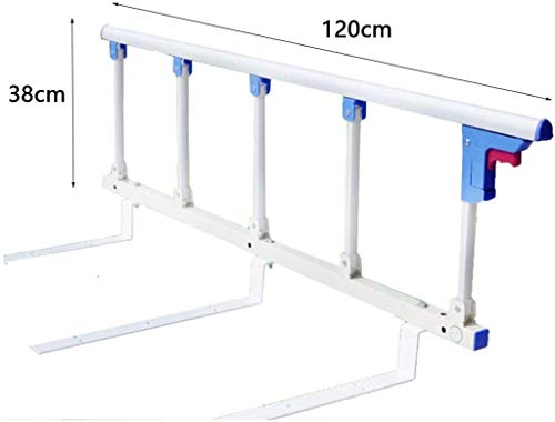 Barandilla de cama plegable grande con protector lateral de seguridad 7