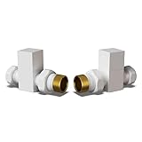 Photo Gallery uk radiators coppia di valvole per radiatore quadrate, finitura bianca lucida, design elegante e moderno, 1/2" x 15 mm, coppia di valvole per radiatore Photo Gallery uk radiators coppia di valvole per radiatore quadrate, finitura bianca lucida, design elegante e moderno, 1/2" x 15 mm, coppia di valvole per radiatore