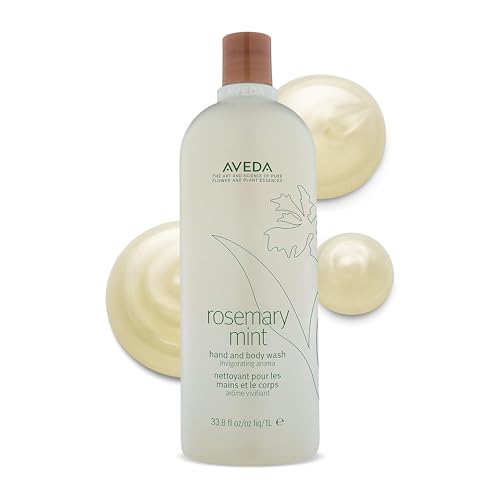 Image of Aveda Rosemary Mint Hand & Body Wash | Liquid Hand Soap and Body Wash | with Invigorating Aroma of Certified Organic Peppermint & Rosemary, 1000ml