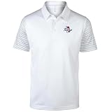 Dunbrooke NCAA Tulsa Hurricanes Avenger Men’s Companion Performance Polo Shirt – Short Sleeve Polyester Golf & Casual Polo w/Silver Sleeve Stripes Moisture Wicking, White, SM