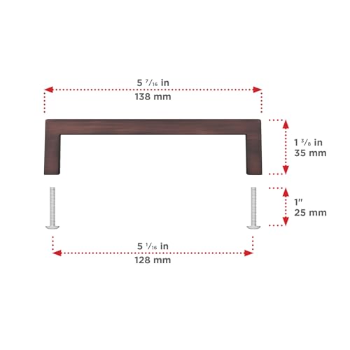 Image of Richelieu Lambton 5 1 /16-in Brushed Oil-Rubbed Bronze Cabinet Pull Handle
