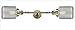 Innovations 208L-BB-G262-LED 2 Vertical Bath Vanity Light, Brushed Brass