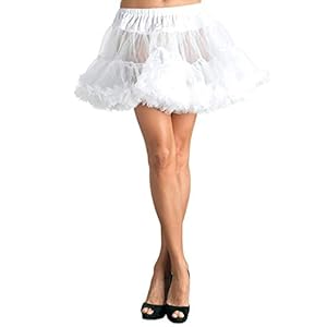 LEG AVENUE 8990 – Petticoat wit kostuum dames carnaval, eenheidsmaat (EUR 36-40)