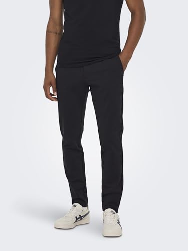 ONLY & SONS Herren Onsmark Pant Stripe Gw 3727 Noos Hose, Black, 29W 34L EU – Ansicht 2