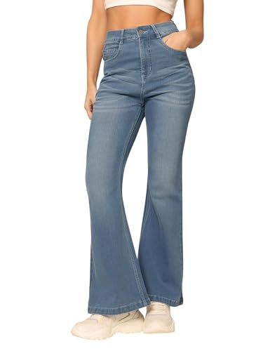 Image of Dolce Crudo Boot Cut High Rise Cropped Jeans for Women