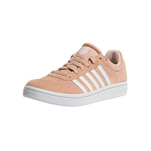 K-Swiss Court Cheswick Suede Damen-Sneaker 95676-642 Pale Peach/White Gr. 37 (UK 4)