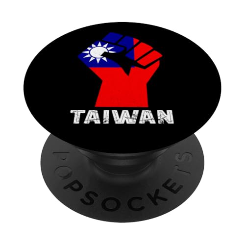 Taiwanese Roots Taiwan Flag Handfist Taiwanese Pride PopSockets Adhesive PopGrip