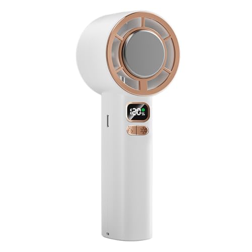 Ventilateur De Poche Portable - Ventilateur à Main Rechargeable avec Affichage LED - 3000mAh 1-120 Vitesses Rafraîchisseur pour Extérieur Intérieur Plage Randonnée Bureau Camping École Sac à