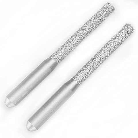 BaiNuo 6.35mm(1/4") Diamond Profile Router Bits - Brazed Straight Grinding Kit Edge Cutting for Stone Marble, Granite Quartz Stone, Artificial Stone (2-Pack) Cover