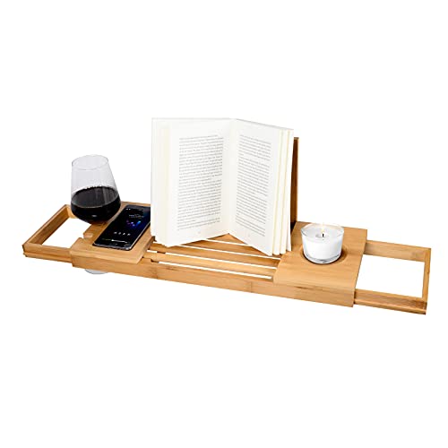 Badkuipplank, van bamboe, uittrekbaar, badplank, badbrug, badkuipplank, badbrug, badrekje - Afbeelding 4