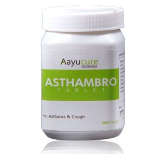 AAYUCURE Asthma Remedy Natural As-tham-bro Tablets, 100 Tablets