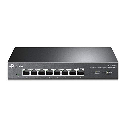 TP-LinkTL-SG108-M2 Switch Ethernet 2.5 Gigabit 8 Porte, Cablaggio Hassle-Free, Plug & Play, Funzione Silenziosa, Ideale per Casa, Ufficio, Gaming, Acc