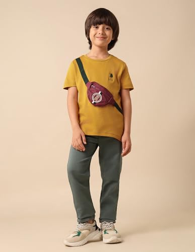 Image of Regular fit Cotton Solid Short Sleeves Crew Neck T-Shirts