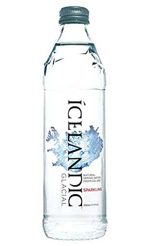 6x Água Mineral Com Gás ICELANDIC Vidro 750ml