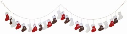 Knitted Boots Christmas Advent Calendar Garland - Nearly 3m long! by Small Foot