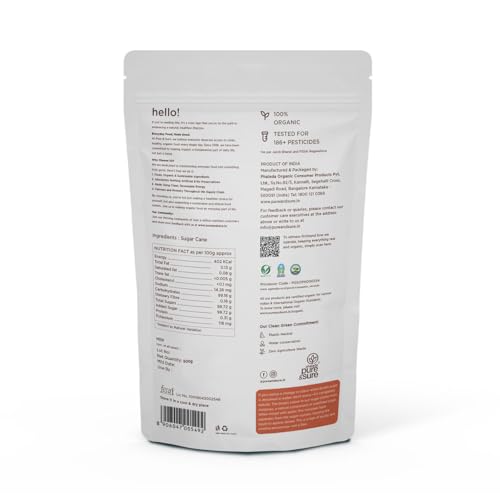 Image of Pure & Sure Organic Brown Sugar | Natural, Healthy & Wholesome | Powdered for Baking, Tea, & Coffee 500GM