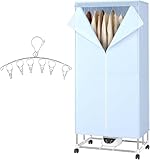 Innotic Asciugamani elettrico riscaldato, stendibiancheria riscaldato da 1500 W con timer da 240 minuti, 2 livelli con copertura Oxford, carico massimo 30 kg, design pieghevole, risparmio energetico