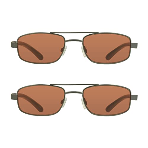 Image of proSPORT Reading Glasses Tinted Full Lens Sun Readers Pilot Square Aviator NOT BIFOCAL