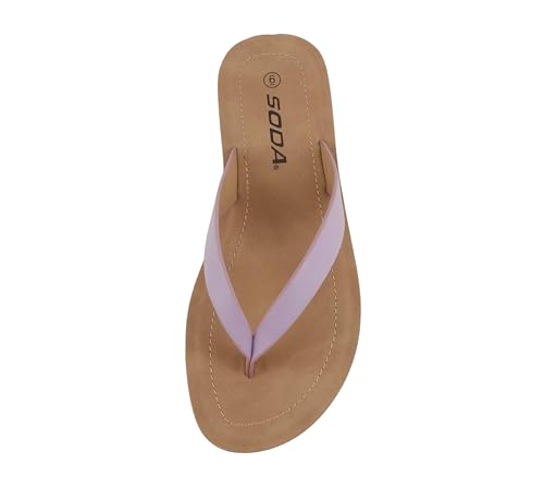 Image of Soda Shoes Women Flip Flops Basic Plain Slippers Thongs Sandals Strap Casual Beach Ella-S