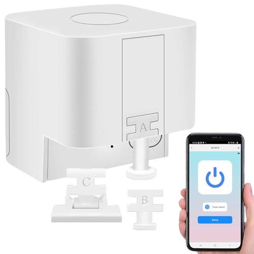 Luminea Home Control Fingerbot: Smarter Schalter-Aufsatz für Schalter & Taster Sprachsteuerung App (Switchbot Smart Fingerbot Relais)