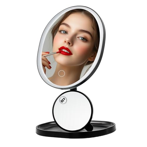 OVENTE Espejo de Maquillaje Recargable con Luz 9" miniatura 1