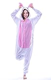 UreeUine Compatible Adult Animal Kigurumi Cosplay Costumes Easter Bunny Pajamas P/White L Replacement for