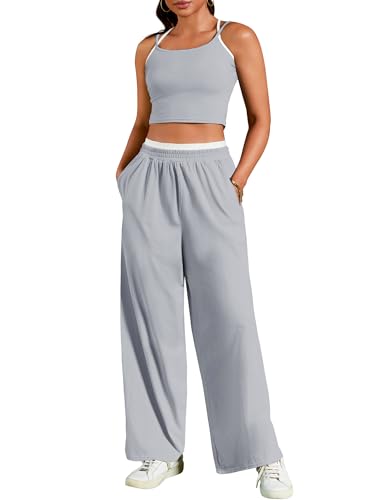 Tenues de salon d'été avec pantalon large et haut court pour vos journées détente