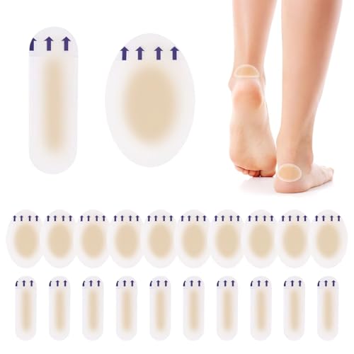 20 Tiritas Para Ampollas En Los Pies De Gel Hidrocoloide, 2 Formas Diferentes, Protección Para Los Talones En El Calzado, Comodidad Y Protección, Ideal Para Zapatos Nuevos