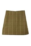 Ladies Short Tweed Skirt Womens Wool Mini Checked Country Work Skirts (UK, Numeric, 14, Regular, Regular, Olive Tweed)