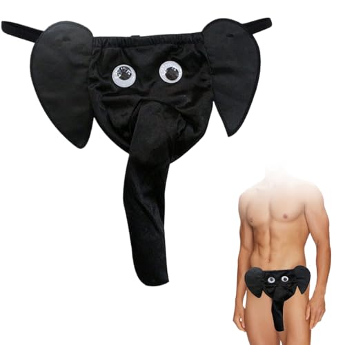 UEAVOID Männer Lustige Elefanten Unterwäsche Pouch Slips Strings Low-Rise G-String sexy U-förmiger Höcker Lover Geschenk