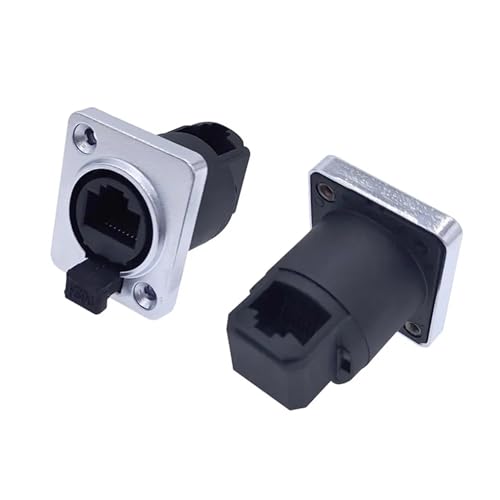 Connecteur réseau RJ45 étanche IP65 avec capuchon caoutchouc et châssis type D