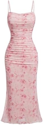 GORGLITTER Women's Floral Spring Summer Wedding Guest Dress Brida...