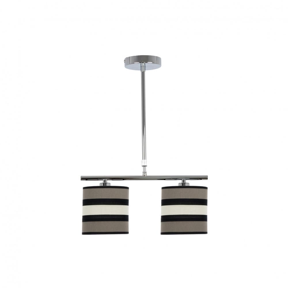 Lampe de chevet E14 beige et taupe 43x14cm pour décoration de chambre moderne