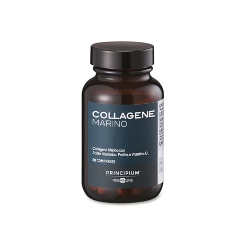 Immagine prodotto: BIOS LINE Principium Collagene Marino, Integratore Alimentare Collagene Marino con Acido Ialuronico e Vitamina C, Previene la Formazione delle Rughe, 80cpr