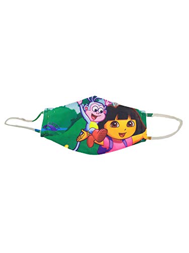 Image of BookMyCostume Dora The Explorer Cartoon Kids Face Mask for Girls - Premium 2-10 yrs. - Multicolor