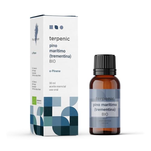 TERPENIC Organic Maritime Pine Essential Oil | 100% Pure and Integral Oil, Oleoresin | Ideal for Aromatherapy and Diffusers | Improves Circulation and Reduces Leg Pain | Origin Portugal