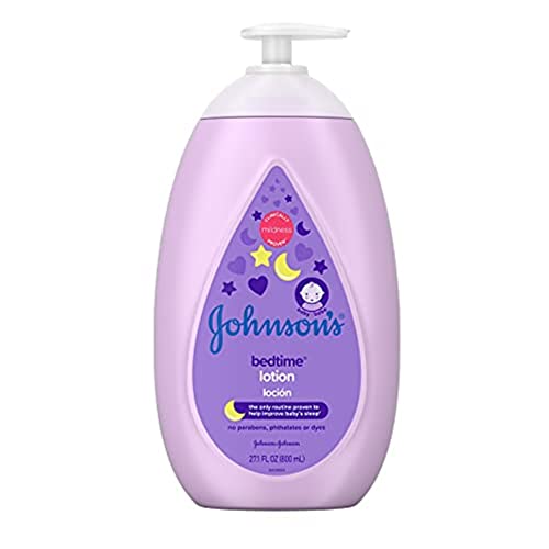 Image of Johnson's Baby Bedtime Lotion, Soothing NaturalCalm Aromas, Gentle Nighttime Baby Lotion, Helps Relax & Soothe, Hydrating, No added Parabens & Dyes, 27.1 fl. oz