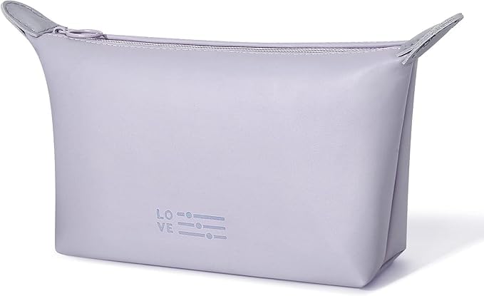 BuntyChiku Triangle Makeup Bag Dumpling Travel Bag Small Makeup Bag Mini Cosmetic Bag for Women Waterproof Makeup Pouch with Zipper Portable Makeup Organizer Bag Leather Small Bag