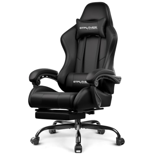 GTPLAYER Gaming Chair, Computer Chair with Footrest and...