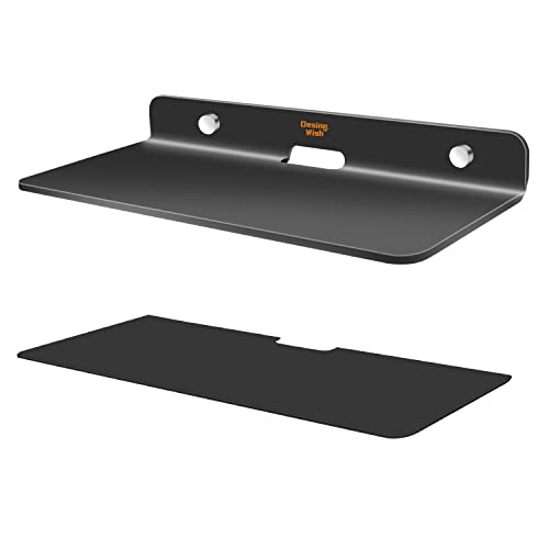 Mini étagères murales, étagère Flottante en Acrylique étagère Murale Salle de Bain, Petite étagère Murale Noir/Invisible étagère Flottante Cuisine avec Tapis antidérapant Cover