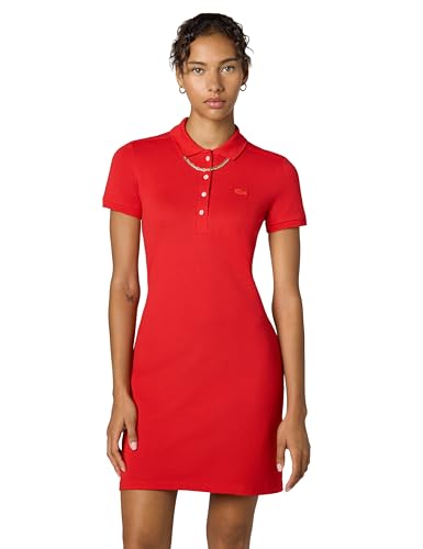 Image of Lacoste Women's Slim Fit Stretch Petit Pique Polo Dress