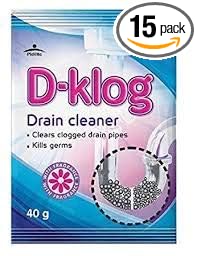 Pidilite D-Klog Drain Cleaner, 40 g - Pack of 15