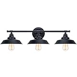 Bathroom Vanity Light Wall Sconce Industrial Kitchen Wall Lighting Oil Rubbed Black Baking Paint Finish (3-Light)