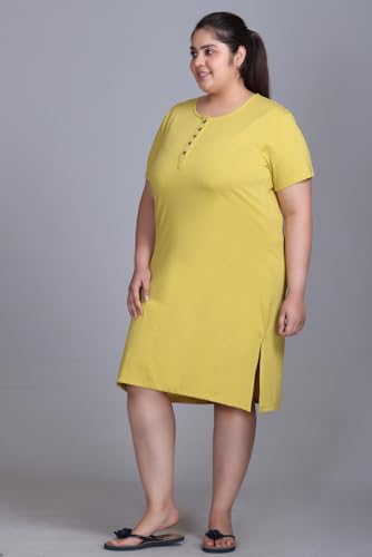Image of In Love Women's Cotton Plus Size Nighty Chemise | Easy cotton chemise for nightwear and lounge comfort