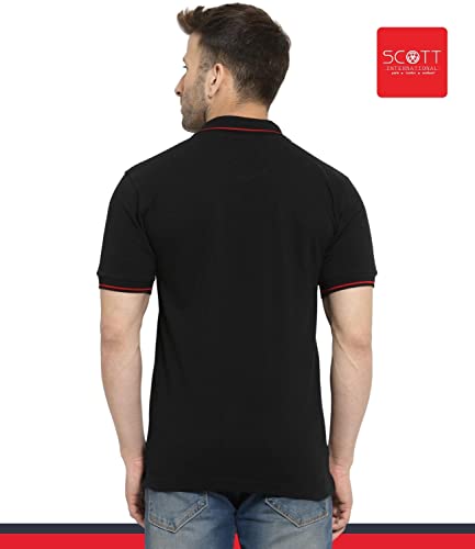 Image of Scott International Men's Regular Fit Half Sleeve Organic Cotton Polo T-Shirt