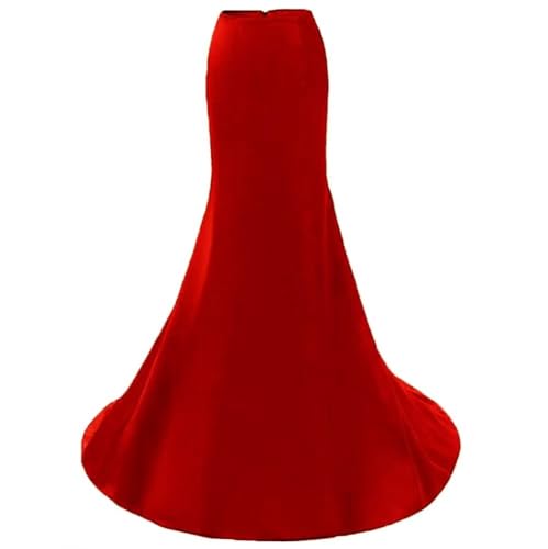 YJNXHN Women's Long Maxi High Waist Mermaid Satin Skirt for Wedding Evening Prom Night Out