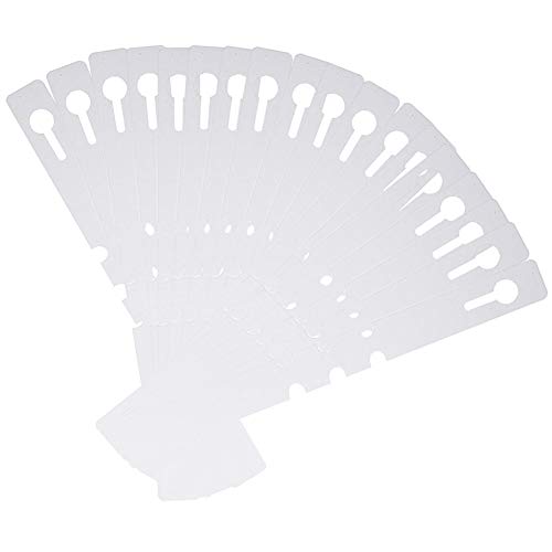 QincLing 200 PCS Waterproof Tree Tags - White Nursery Plant Labels, Plastic Wrap Around Hanging Markers With Loop Lock for Garden