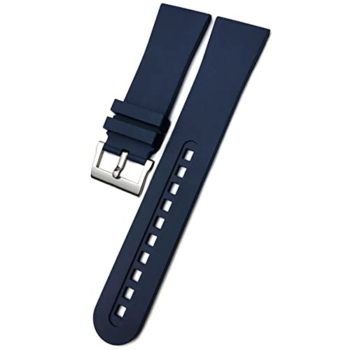 Bracelet montre caoutchouc fluoré 23mm bracelet noir de remplacement