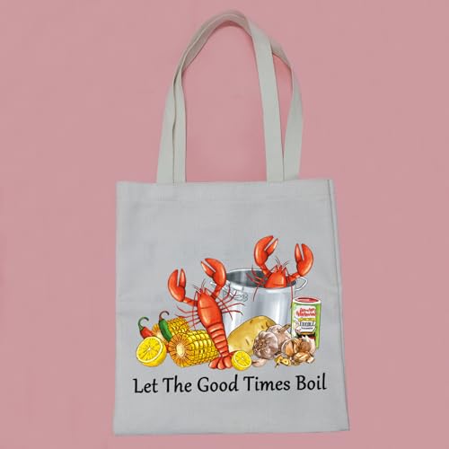 Bolso tote PWHAOO para hervir camarones de Nueva Orleans, regalo navideño para amantes de los camarones miniatura 6