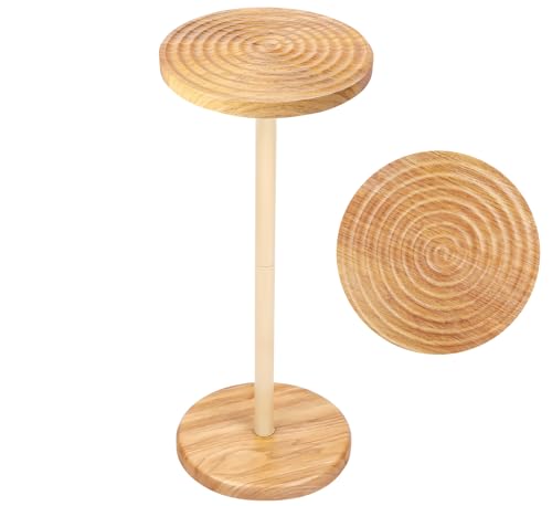 ZYBT Pedestal Side Table,10.24' Natural Wood Round Coffee Table, Drink Table Pedestal, Coffee Tables...